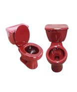 Mexican Talavera Ceramic Toilet Hand Painted  - Rojo Granada - - $1,121.30 CAD