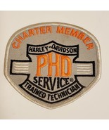 Harley Davidson Charter Member PHD Service Trained Technician 4&quot; Patch Gray - $18.98 CAD