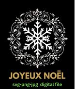 Elegant Black &amp; Gold Christmas Snowflake - Modern &#39;joyeux noël&#39; Design - $27.51 MXN