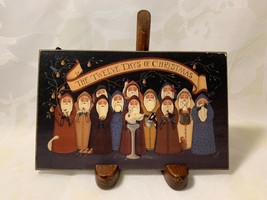 Small Wall Hanging Plaque Sign The Twelve Days of Christmas 3-3/4&quot; x 6&quot; - £4.66 GBP