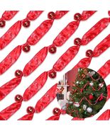 Jutom 2 Pack 6 Yards Burlap Christmas Garland with Jingle Bells Red Black - €5,28 EUR