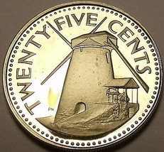 Barbados 1978 25 Cent Selten Beweis~4,436 Minted~Morgan Lewis Sugar Mill ~ Free - £7.53 GBP