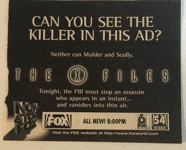 X-Files TV guide Print Ad David Duchovny Gillian Anderson TV1 - £4.58 GBP