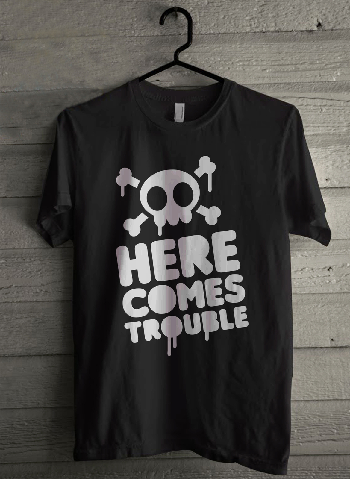 Here Comes Trouble Men's T-Shirt - Custom (1026) - £15.37 GBP - £17.54 GBP