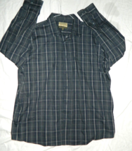 Mens Cabelas Brand Long Sleeve Blue-Gray Striped Casual Shirt size 2XL / 52x32 - £10.21 GBP