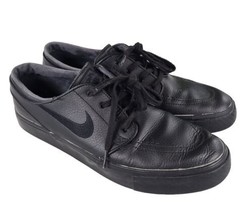 Nike SB Zoom Stefan Janoski Mens 11.5 Sneakers Triple Leather Black 6164... - £58.84 GBP