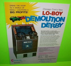 DEMOLITION DERBY Arcade FLYER Original LO BOY Model Promo Artwork Chicag... - £10.77 GBP