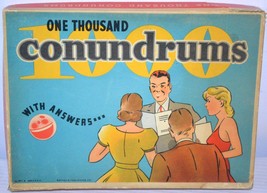 1939 1000 One Thousand Conundrums Trivia Game Whitman #3937 - £6.61 GBP