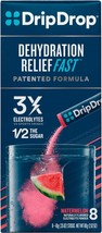 DripDrop Hydration - Electrolyte Powder Packets - Watermelon - 8 Count - £23.97 GBP