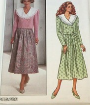 Butterick Sewing Pattern 6265 Top Skirt Outfit Contrast Collar Uncut Very Easy - £8.48 GBP