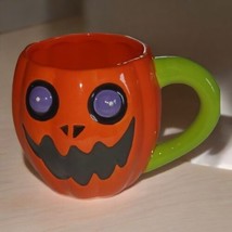 Cracker Barrel Halloween Pumpkin Mug, small chip on inside rim - $23.00