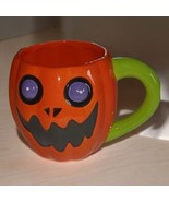 Cracker Barrel Halloween Pumpkin Mug, small chip on inside rim - $23.00