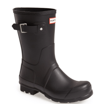 HUNTER Men&#39;s Original Short Waterproof Rain Boot, Rubber Black, Size 10, NWT - $111.27
