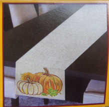 Fall Country Style Tapestry Table Runner Pumpkins 13&quot;X 70&quot; New - £11.59 GBP