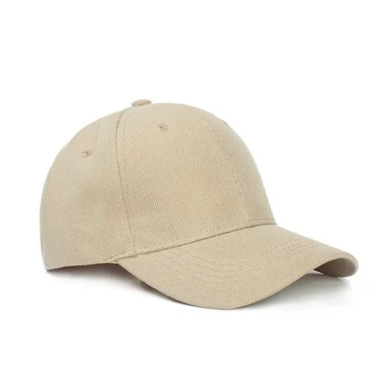 1 Unisex Plain Baseball Cap Solid Color Hat Adjustable Wool Hook &amp; Loop ... - $9.90