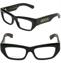 GUCCI Authentic 1297 Black Logo Square Eyeglasses GG1297O Optical frame ... - £287.18 GBP