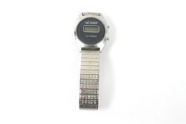✅ Vintage Nelsonic LCD Quartz Wristwatch Watch Hong Kong Stainless Steel - £7.75 GBP