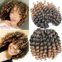 Crochet Braids Hair 2X Ringlet Wand Curl 3 Packs 8 inch Jamaican Twist B... - $15.83