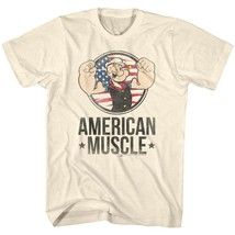 Popeye The Sailorman American Muscle USA Flag Men&#39;s T Shirt Stars Cartoon Comic - £19.35 GBP+