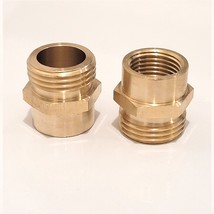 3/4” GHT Male X 1/2” NPT Female Connector (Pack of 2) Brass Garden Hose ... - $16.12