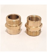 3/4” GHT Male X 1/2” NPT Female Connector (Pack of 2) Brass Garden Hose Fitting - $16.12