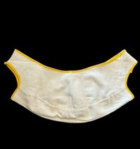 Vintage Bowling Ball Cloth Carrier Pouch Polisher Sling Cream Yellow Tri... - £12.60 GBP