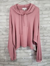Rize Renew XL Women Crop Top Pullover Workout Casual Sweatshirt Pink Ros... - $380.59 MXN