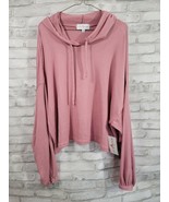 Rize Renew XL Women Crop Top Pullover Workout Casual Sweatshirt Pink Ros... - $380.59 MXN