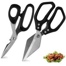 Ergonomic Kitchen Scissors with Non-Slip Handles - Perfect for Meat &amp; Ve... - $24.70