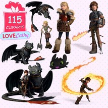How to Train your Dragon, Toothless, Hiccup Haddock, Clipart Digital, PNG - £2.23 GBP