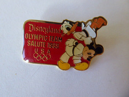 Disney Trading Pins 6027 DL – Mickey, Donald - Olympic Team Salute 1988 USA - $9.50