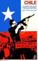 Political Ospaaal Poster.Allende Fighting.Chile Art.Pinochet.Chilean Fascism.42 - £10.51 GBP