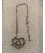 Gold Color Metal Fashion Tinker Bell Heart Necklace Charm w/ 7.75&quot; Chain... - $275.97 MXN