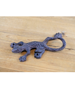 1 Cast Iron RUSTIC LIZARD Garden Statue GECKO Western Decor Wall Mount L... - $14.99