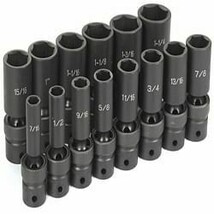 Grey Pneumatic 1/2" DR 14PC DEEP FRACTIONAL UNIV SOCKET SET - $9,499.70 MXN