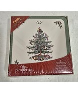 NIB 6 Vintage Pimpernel 4 1/8&quot; Spode Christmas Tree Cork-Backed Coasters - €16,20 EUR