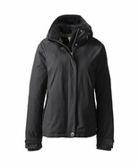 Lands End Women&#39;s Squall Jacket Hooded Black New - $1,335.02 MXN