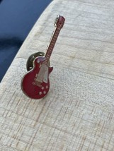 Vintage Guitar Brooch Lapel Pin Musical Instrument TINY 1.5&quot; - $24.08