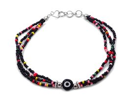 Mia Jewel Shop Evil Eye Nazar Seed Beaded Multi Strand Anklet - Womens Fashion H - £12.54 GBP