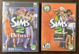 The Sims 2 Double Deluxe &amp; Open For Business Expansion Pack PC/DVD Games - Cmplt - £8.76 GBP