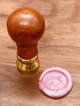 Tiny wax seal stamp with wood handle (Star) - £3.86 GBP