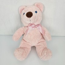 JCPenney JC Penney Stuffed Plush Soft Pink Teddy Bear w Bow Ribbon Chosu... - £46.85 GBP