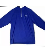 Under Armour 1/4 Zip Blue Mens Size Large Loose Fit Heat Gear Lightweigh... - $11.30