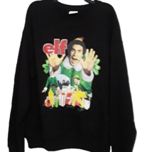 Elf Movie Buddy Men XL Black Christmas Sweatshirt NEW - $21.26