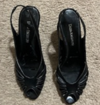 Women&#39;s Heels Enzo Angiolinini Black Size 6 M 3 Inch Heel - $27.99