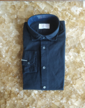 Thomas Pink London Slim Fit Plain Black Shirt $149 Worldwide Shipping - £69.82 GBP