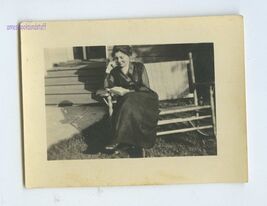 SNAPSHOT from Album * Woman sitting on rocking bench reading book - $7.95