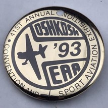 Oshkosh 1993 EAA Sport Aviation Convention Vintage Pin Button 90s Exhibi... - £10.34 GBP