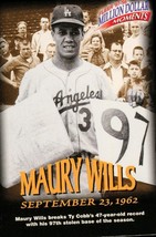 1997 Fleer Million Dollar Moments Maury Wills 25 Dodgers - £0.78 GBP