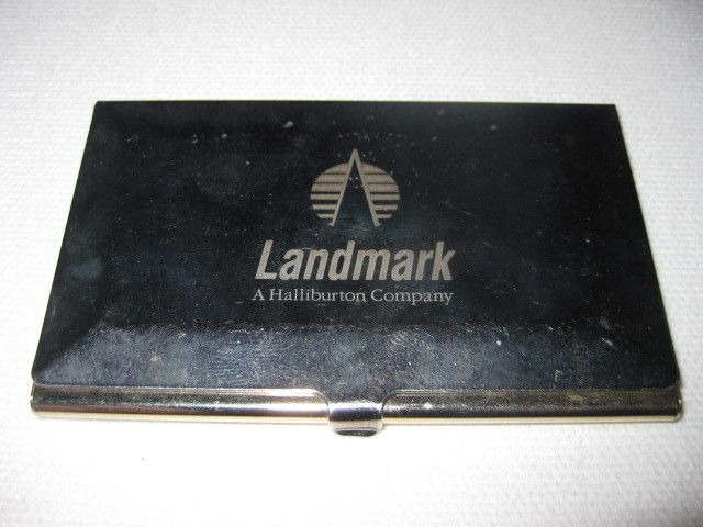 Silver Plated Business Name ID Credit Card Pocket Holder Wallet Case Vin... - $50.00